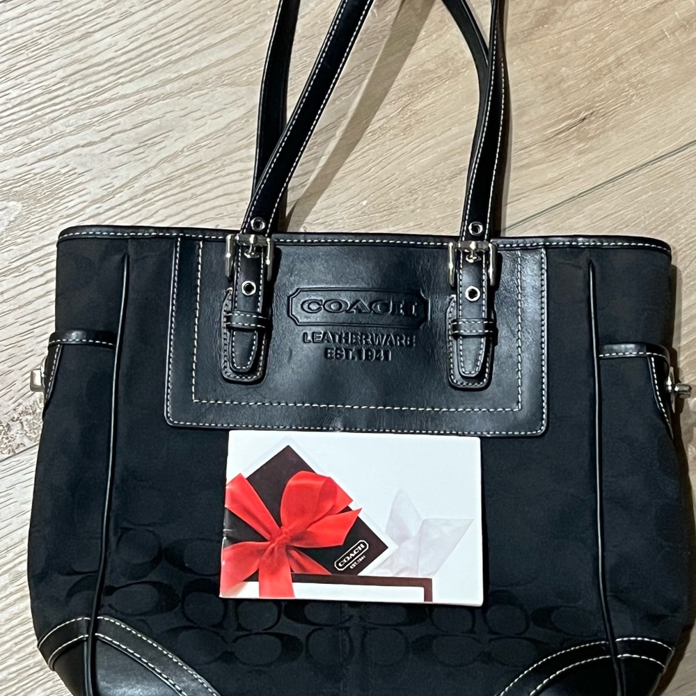 COACH Signature Legacy Tote Black